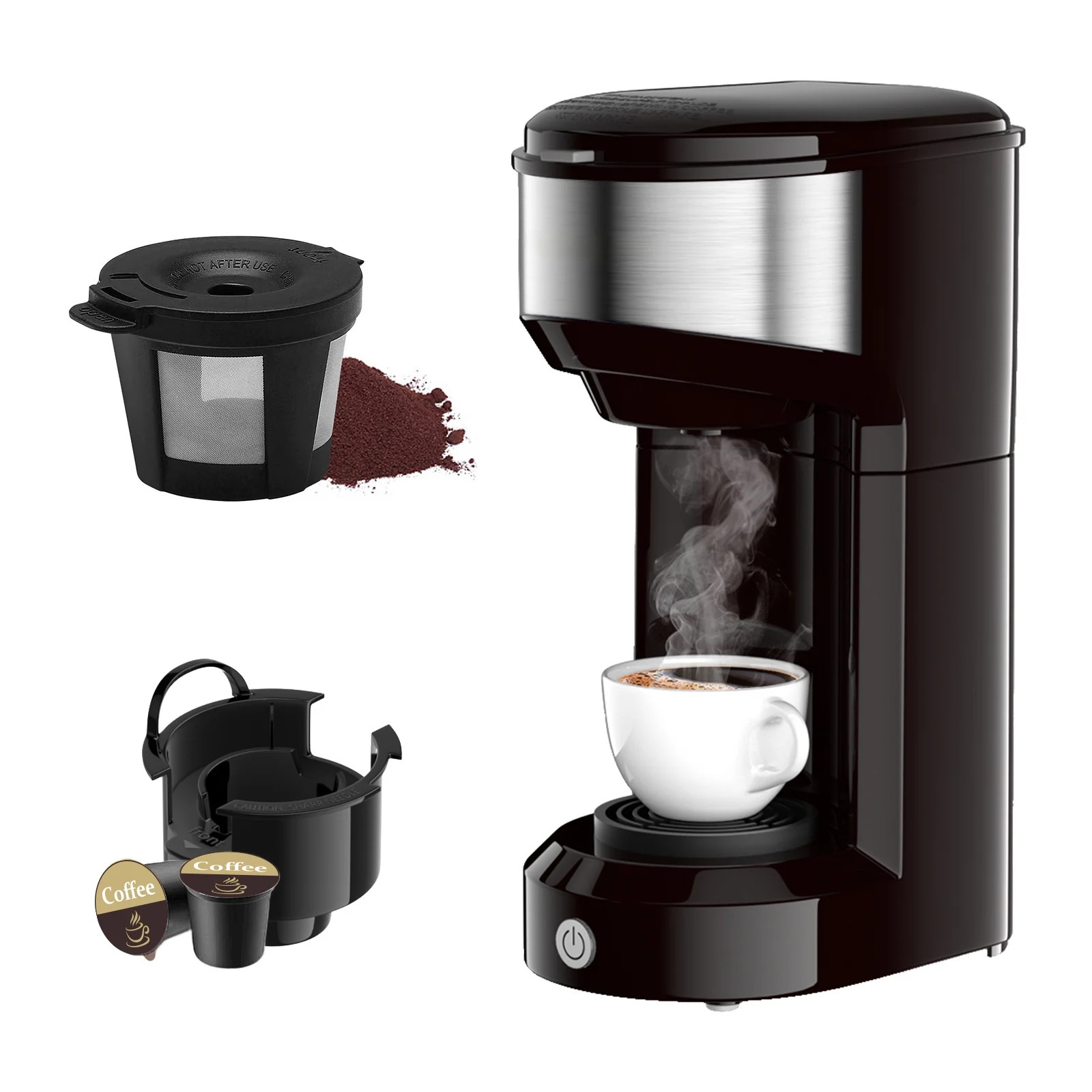 MINI Single Serve Coffee Maker,Instant Coffee Maker One Cup for K Cup & Ground Coffee,Portable Ca... | Walmart (US)
