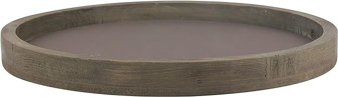 Stonebriar Large 11.8" Decorative Rustic Farmhouse Worn Natural Wood and Metal Tray | Amazon (US)