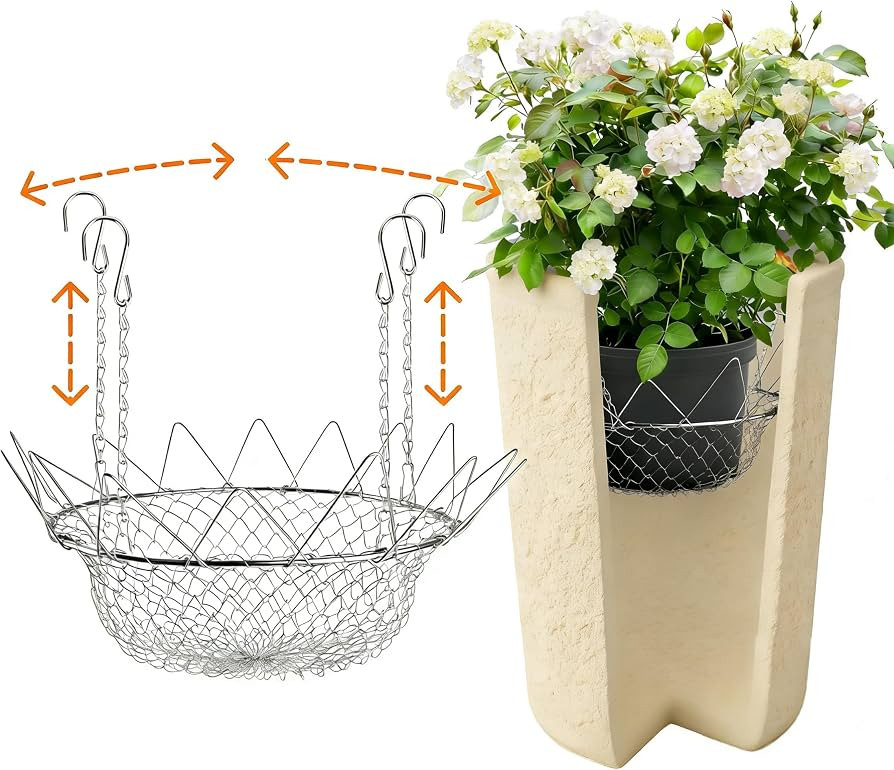 Adjustable Planter Insert, 1 Pack Rust-Proof Plant Risers for Inside Large Deep Pots, 12-18 Inch ... | Amazon (US)