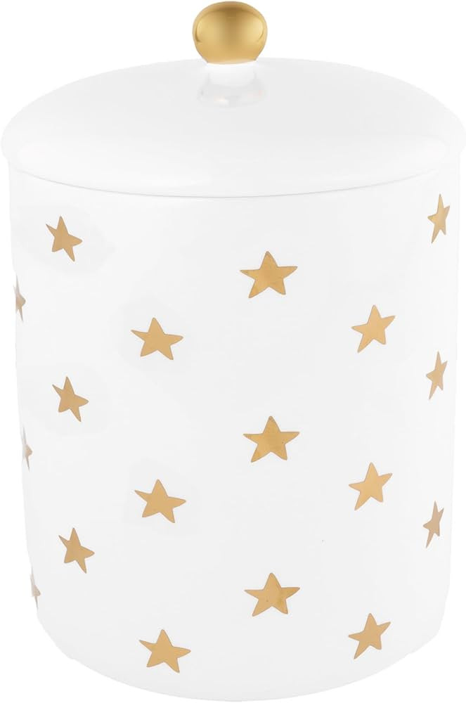 Draper James Ceramic Cookie Jar with Gold Accents, Food Safe Container for Treats, 6x6.5,Stars | Amazon (US)