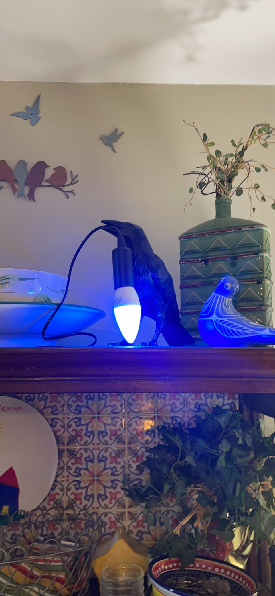 Crow Lamp - Raven Table Lamp with Bulb, Gothic Crow Light - Raven Decor for Bedside Bedroom Livin... | Amazon (US)