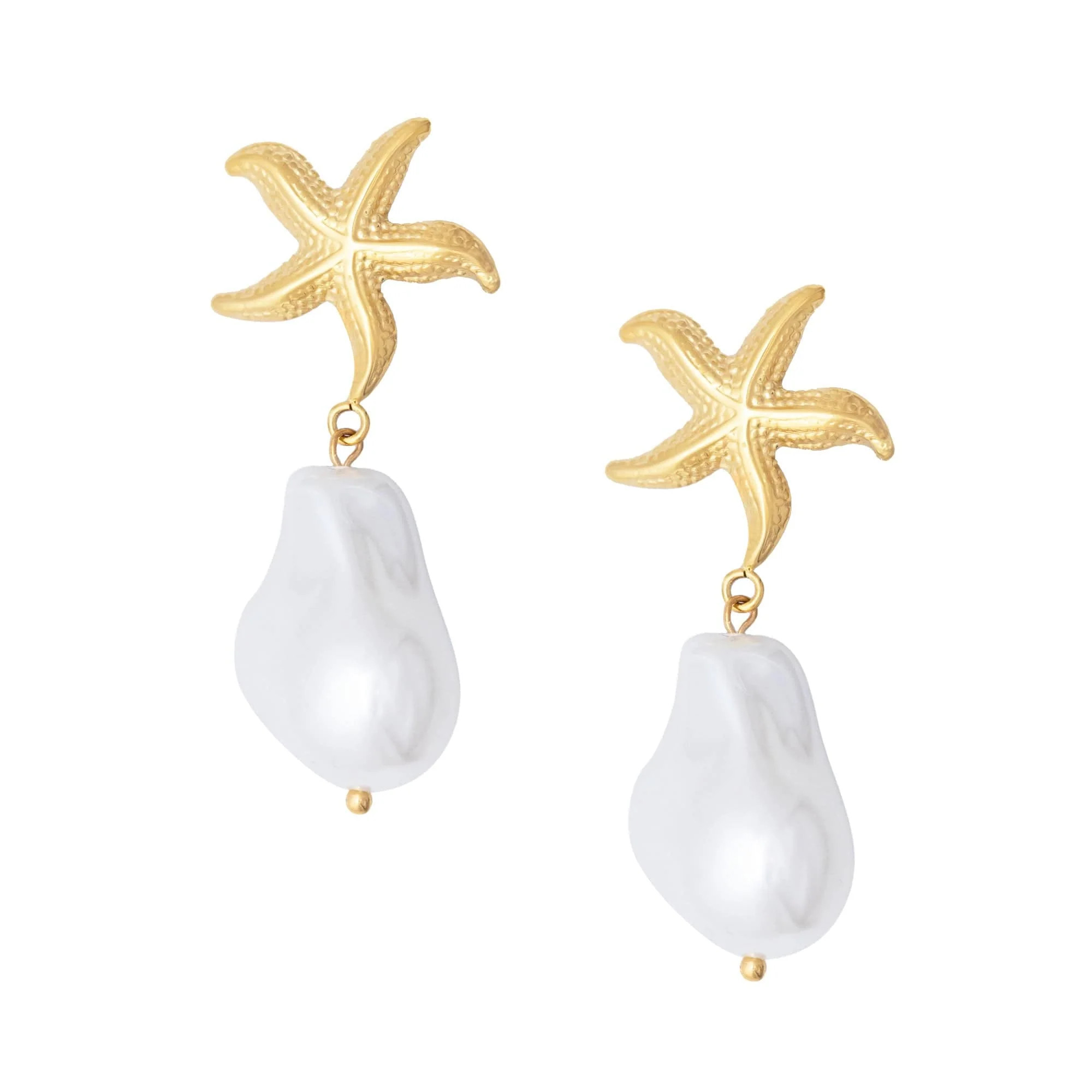 BOHOMOON Beaches Pearl Stud Earrings | Waterproof & Tarnish Free | Bohomoon UK
