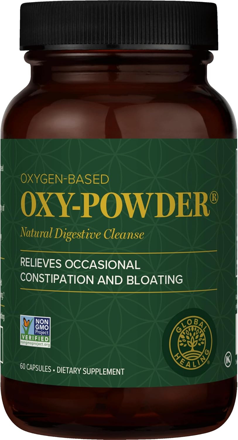 Global Healing Oxy-Powder Colon Cleanse, Constipation Relief for Women & Men, Magnesium Oxide Colon Cleanser & Detox, 15 Day Gut Cleanse & 15 Day Cleanse, Detox Cleanse for Weight Loss (60 Capsules) | Amazon (US)