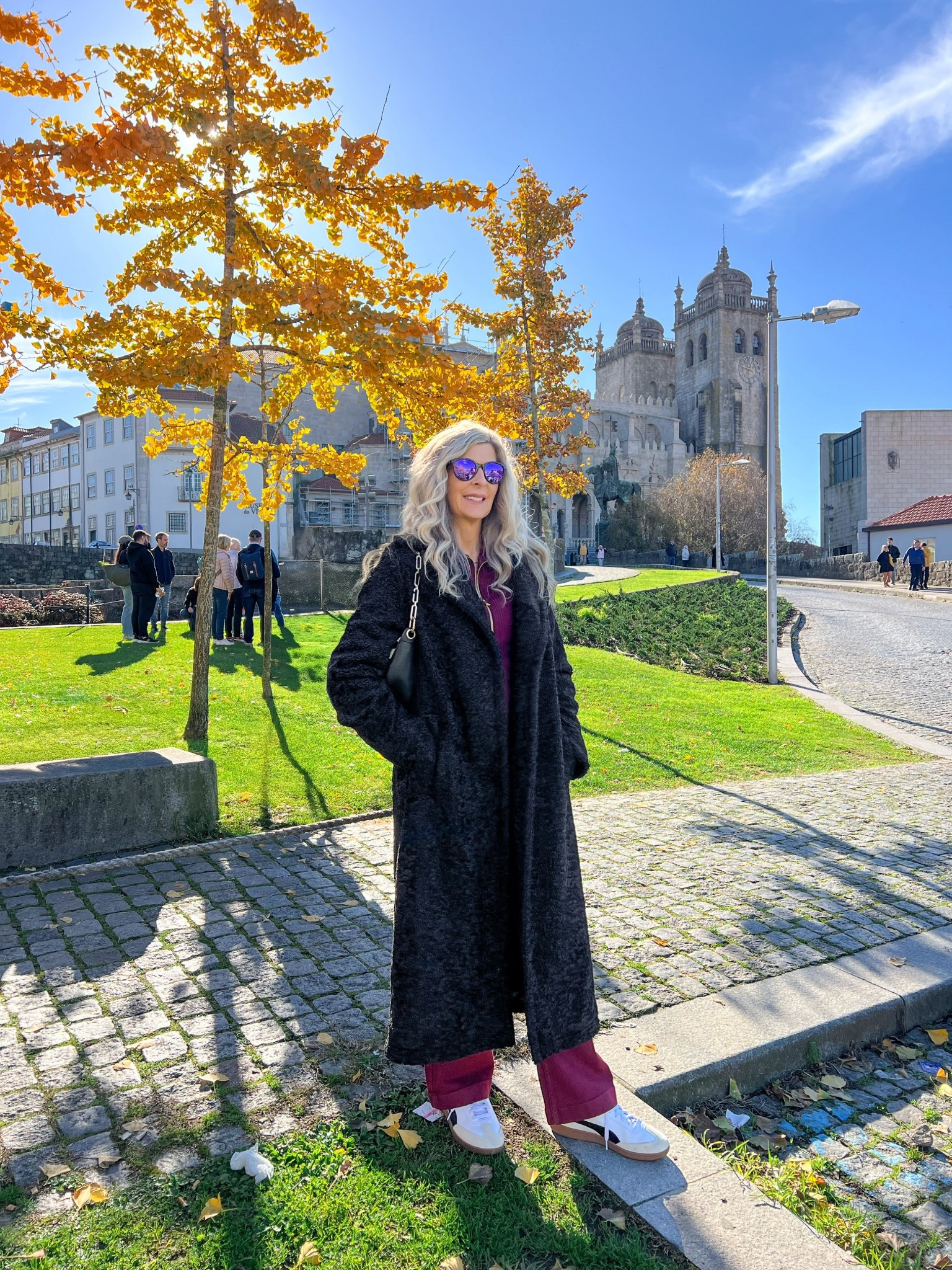 Long black coat that’s warm & cozy. Teddy bear style vegan fur with lapel collar, button up front. Outerwear, cold weather jacket. 

#LTKOver40 #LTKSeasonal #LTKootd