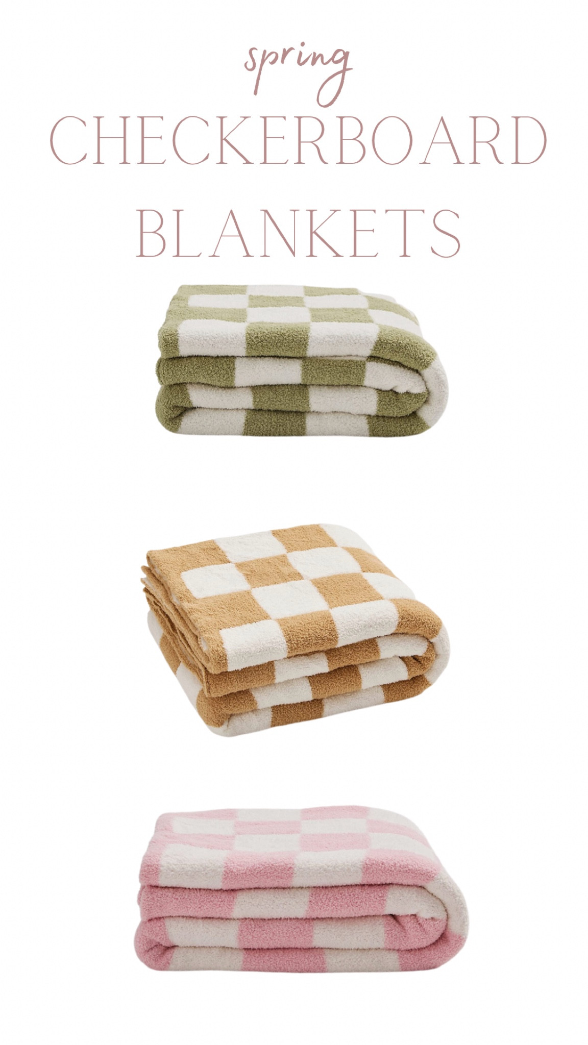 I lovvvve these cute and trendy blankets for spring! All 3 colors are super cute, and they’re from Amazon! 🌸 

Cozy blankets, checkerboard blankets, spring trends, spring home decor, Amazon home finds 

#LTKSeasonal #LTKFind #LTKstyletip