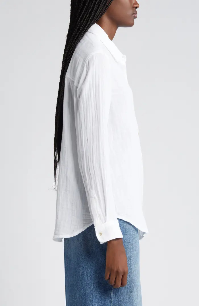 Ellis Cotton Gauze Button-Up Shirt | Nordstrom