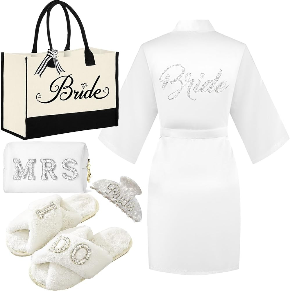 Bride to Be Gift Set, Bridal Shower Gift, MRS Gifts, Bachelorette Gifts for Bride, Bride Slippers... | Amazon (US)