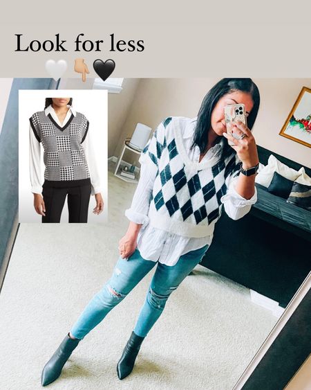 Button down + sweater vest 
Tops under $50
Look for less


#LTKsalealert #LTKstyletip #LTKunder50