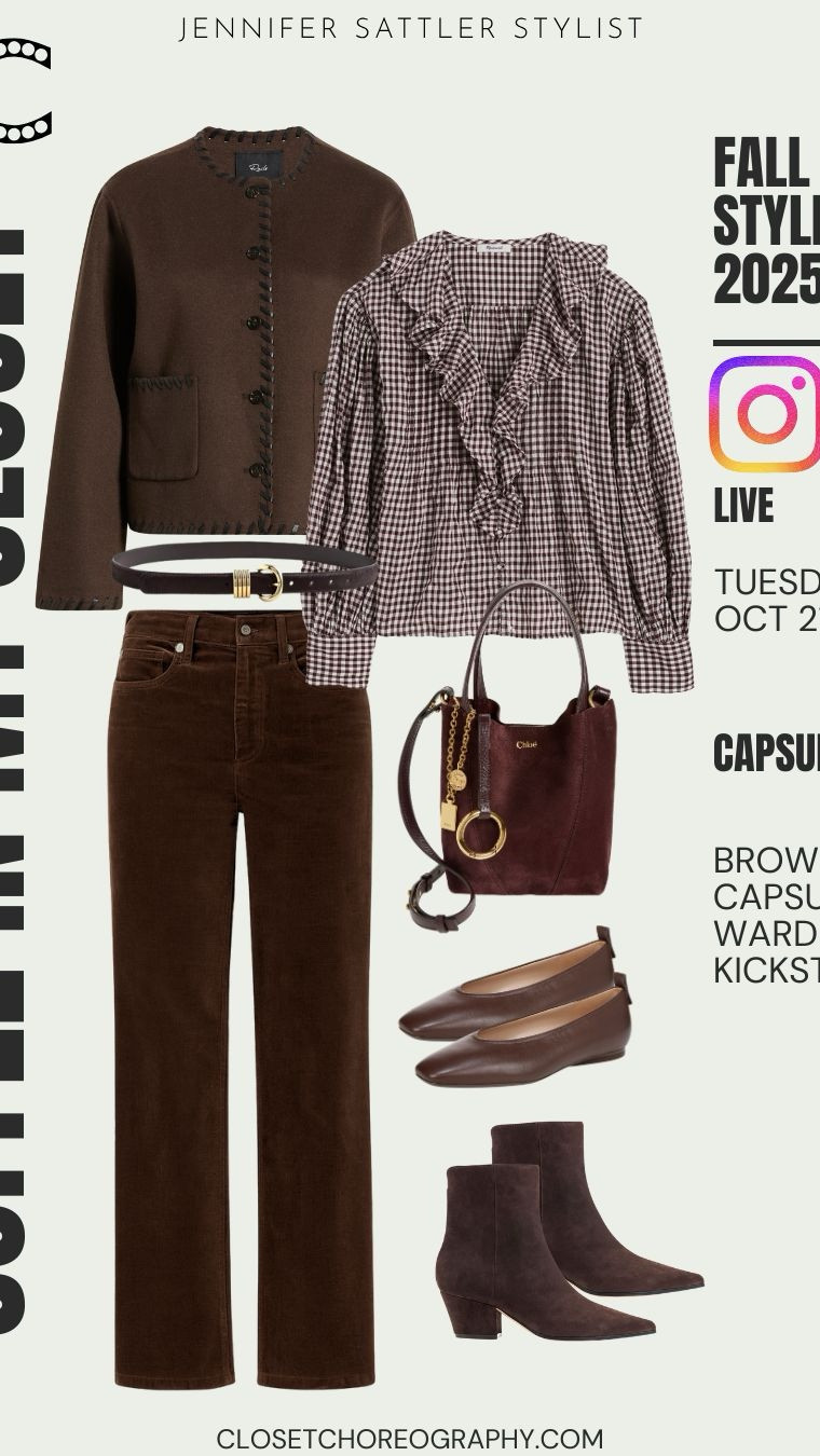 Highlights from coffee in my closet a live styling session on Instagram each week and free for subscribers@closetchoreography.com