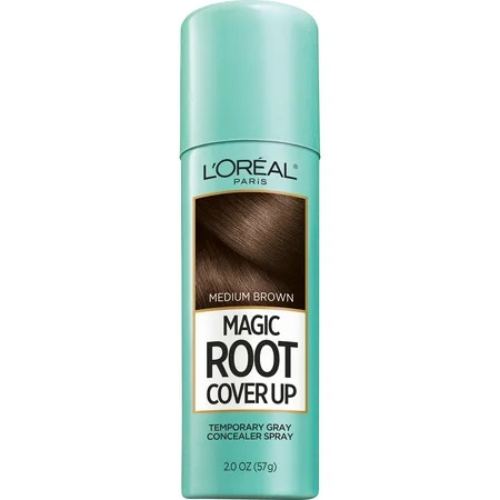L Oreal Paris Magic Root Cover Up Gray Concealer Spray Medium Brown 2 oz. 2 ct | Walmart (US)