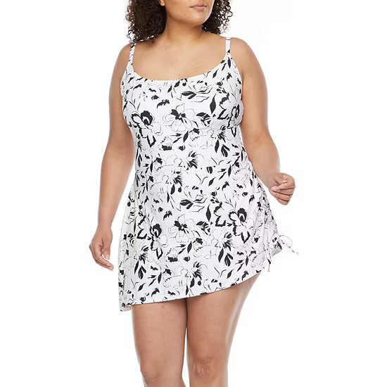 Sonnet Shores Plus Timeless Womens Floral One Piece Swimsuit Plus | JCPenney