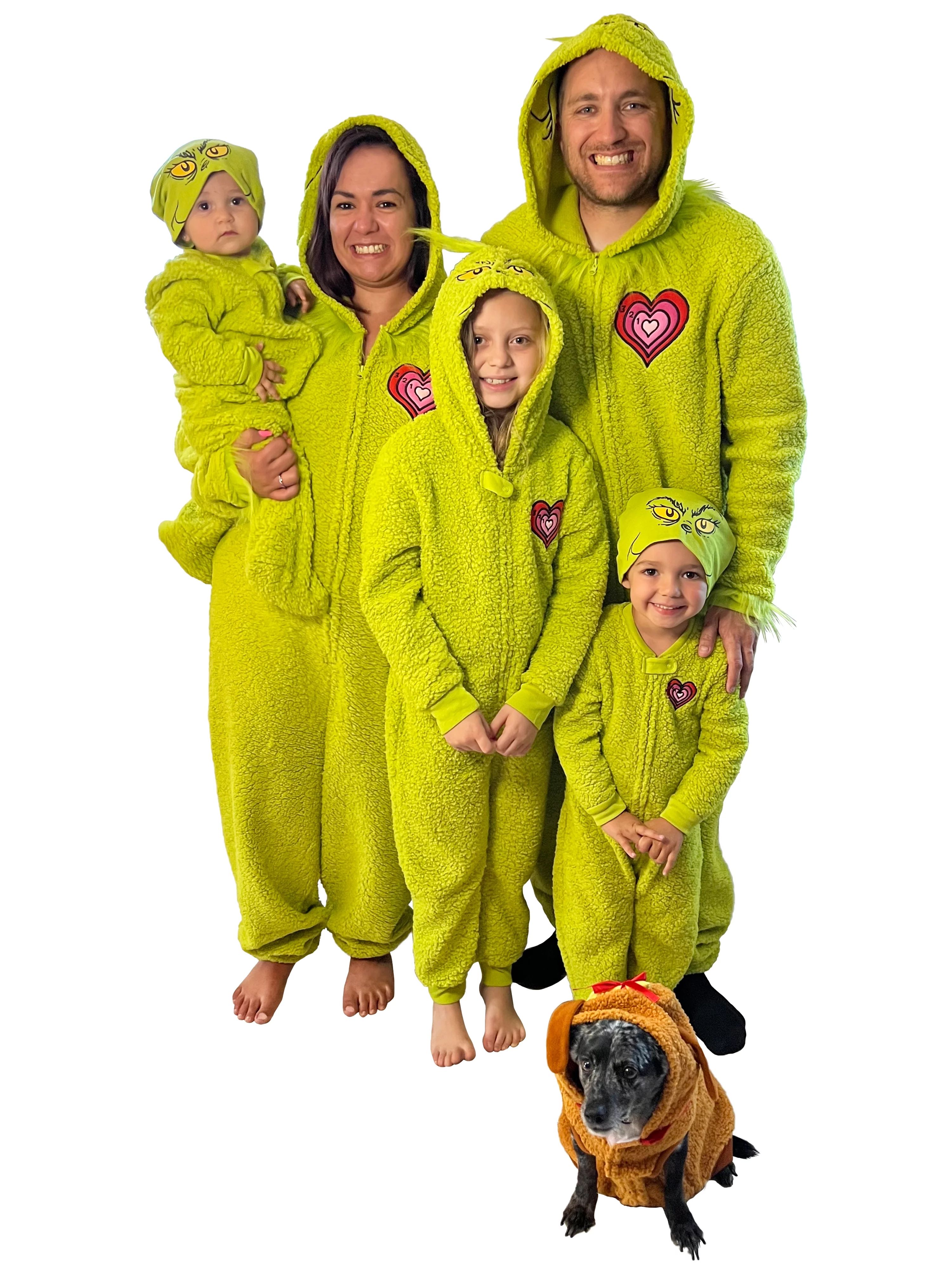 Dr. Seuss the Grinch Matching Family Christmas Pajamas Union Suit - Walmart.com | Walmart (US)