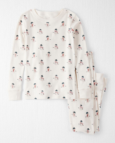 Kid Organic Cotton Snowman Print Pajamas | Carter's Inc