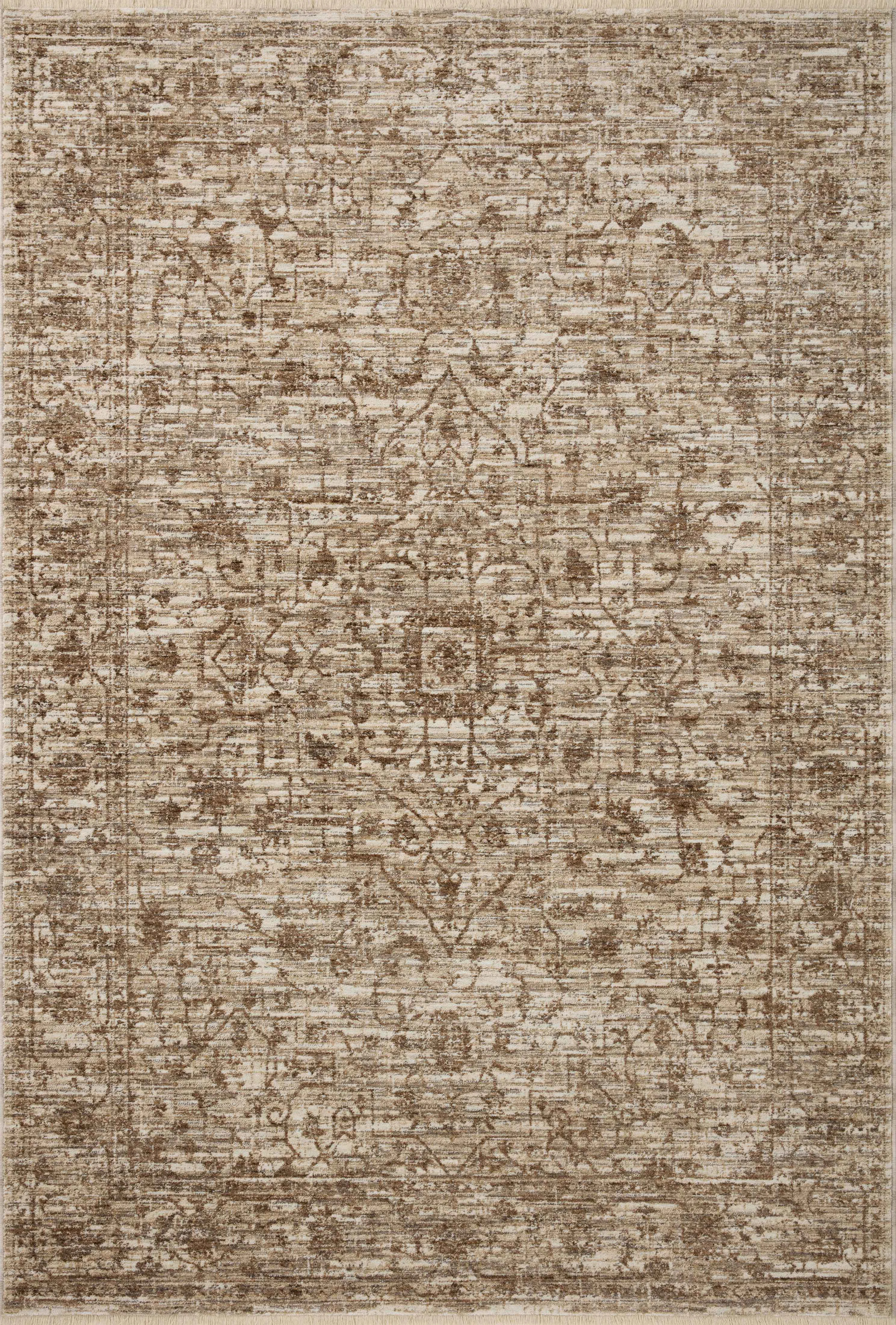 Sorrento Oriental Machine Made Polyester Area Rug in Bark/Natural | Wayfair North America