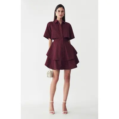 WILLA Hugh Layered Dress in Chocolate at Nordstrom, Size 8 | Nordstrom