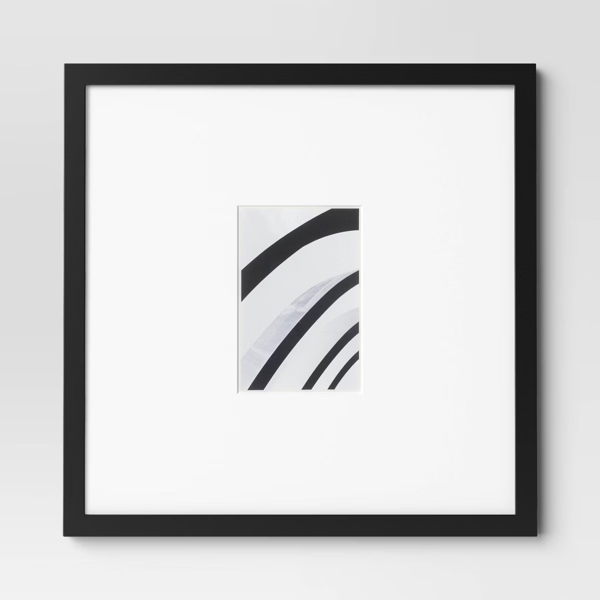 15"x15" to 4"x6" Square Wall Frame Black - Threshold™: Modern MDF, Beveled Mat, Glass Window | Target