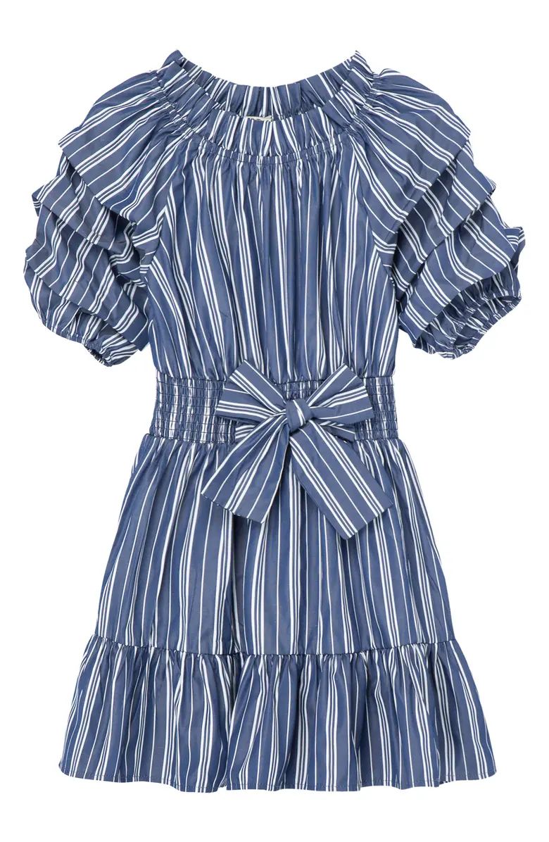 Kids' Joyce Stripe Smocked Ruffle Dress | Nordstrom