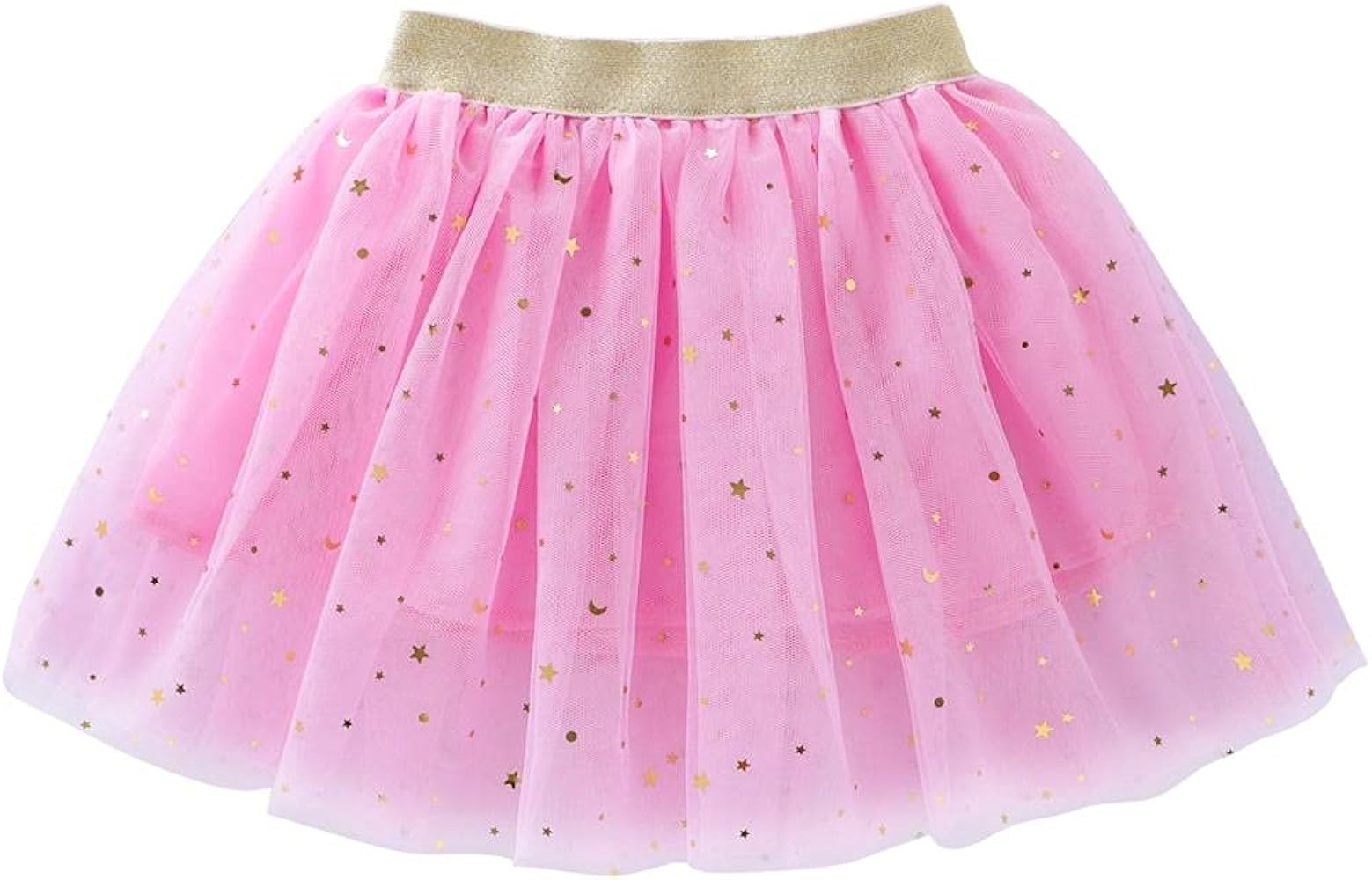 Toddlers Girls Sparkle Tulle Tutu Skirt with Sequins Stars Moon Sun | Amazon (US)