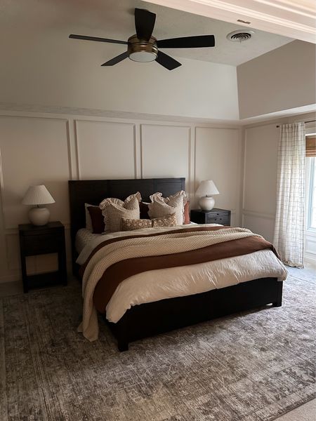 Master bedroom refresh! 


Ceiling fan, brass & black ceiling fan, master bedroom bedding, bedroom rug, bedroom curtains, bedroom lamp 

#LTKHome #LTKStyleTip