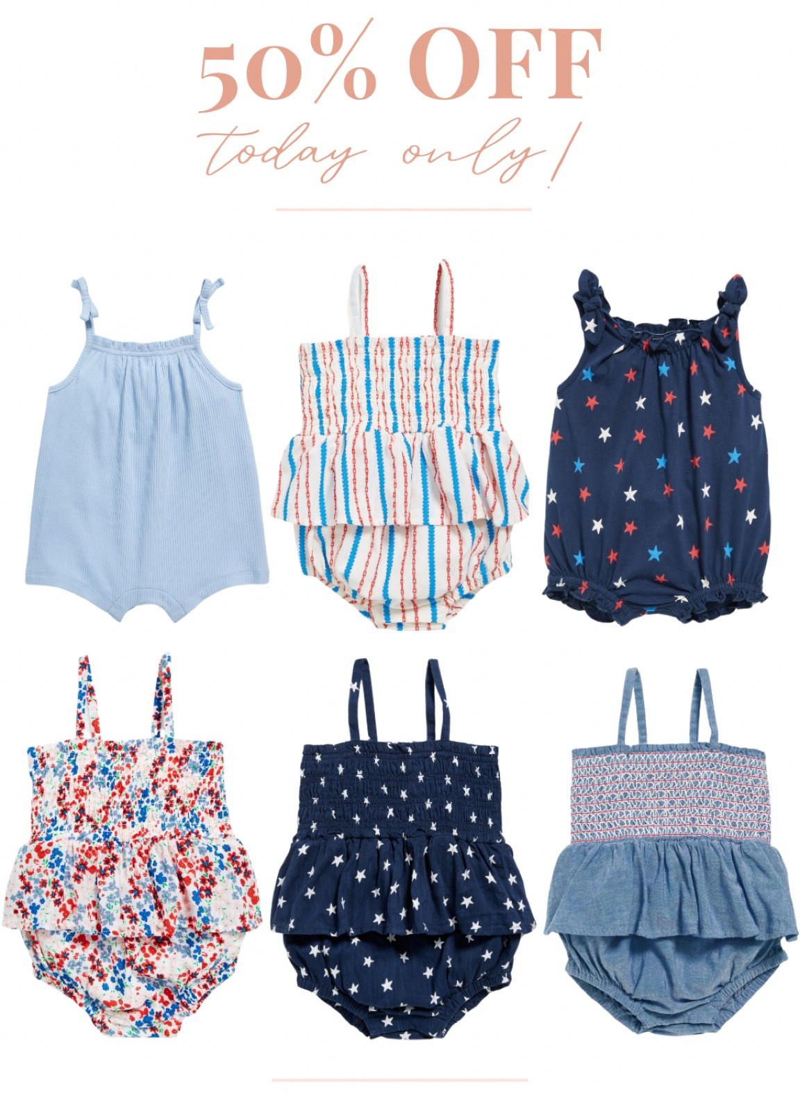 50% off baby dresses - today only!

#LTKkids #LTKsalealert #LTKbaby