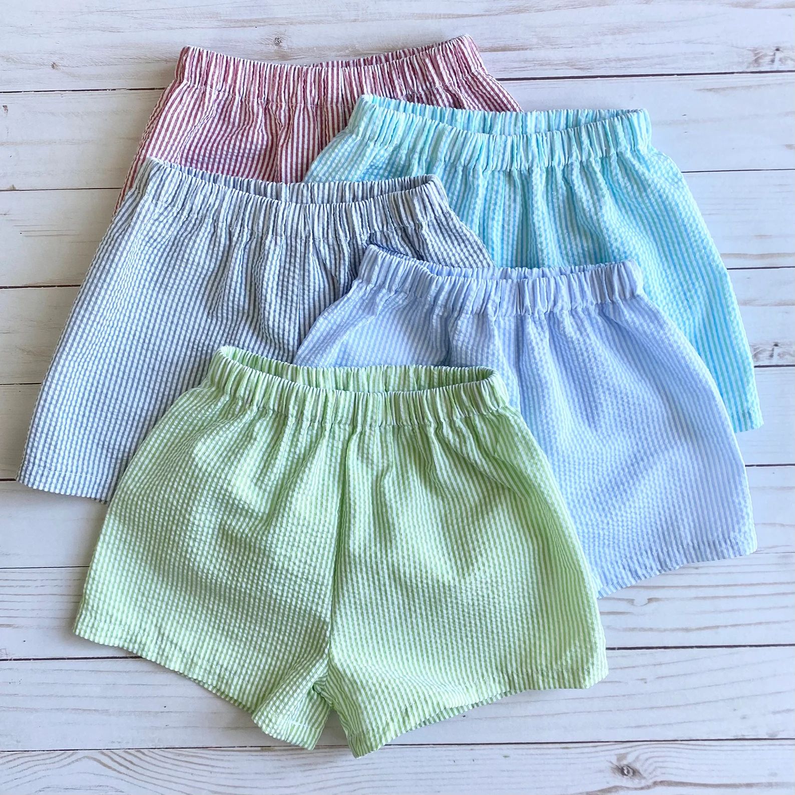 Seersucker shorts for children / Size newborn to 10 years old / Short length and Knee length | Etsy (US)