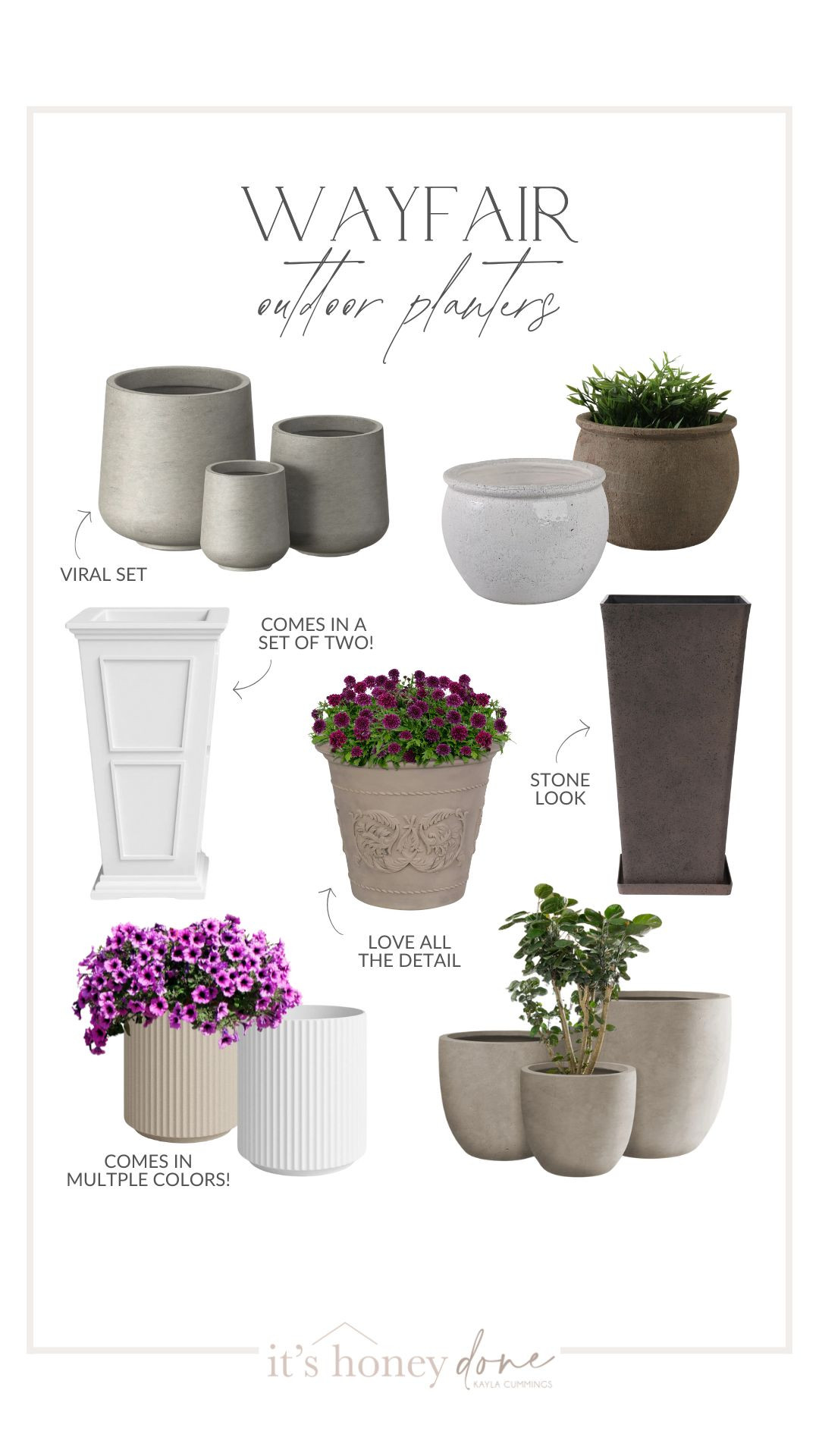 @wayfair has the best options for all different outdoor planters! Perfect for Memorial Day Weekend if your planning on hosting, or just to touch up the outdoor space for spring and summer! 

 #LTKSaleAlert #LTKParties #LTKStyleTip