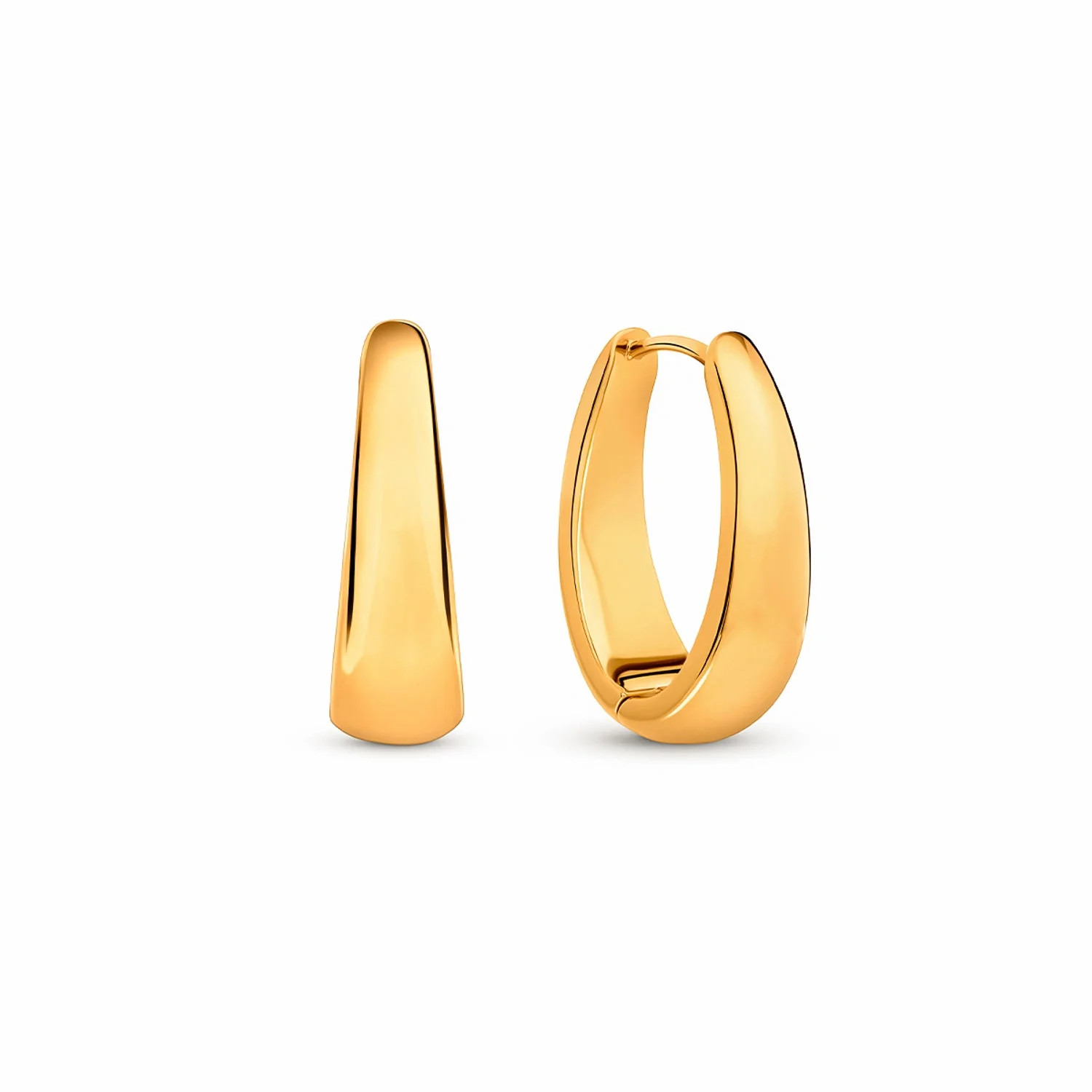 Oval Hoop Earrings (Gold) | Abbott Lyon