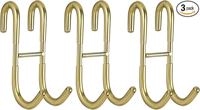 Simtive Shower Door Hooks (3-Pack), Towel Hooks for Bathroom Frameless Glass Door, Shower Squeege... | Amazon (US)