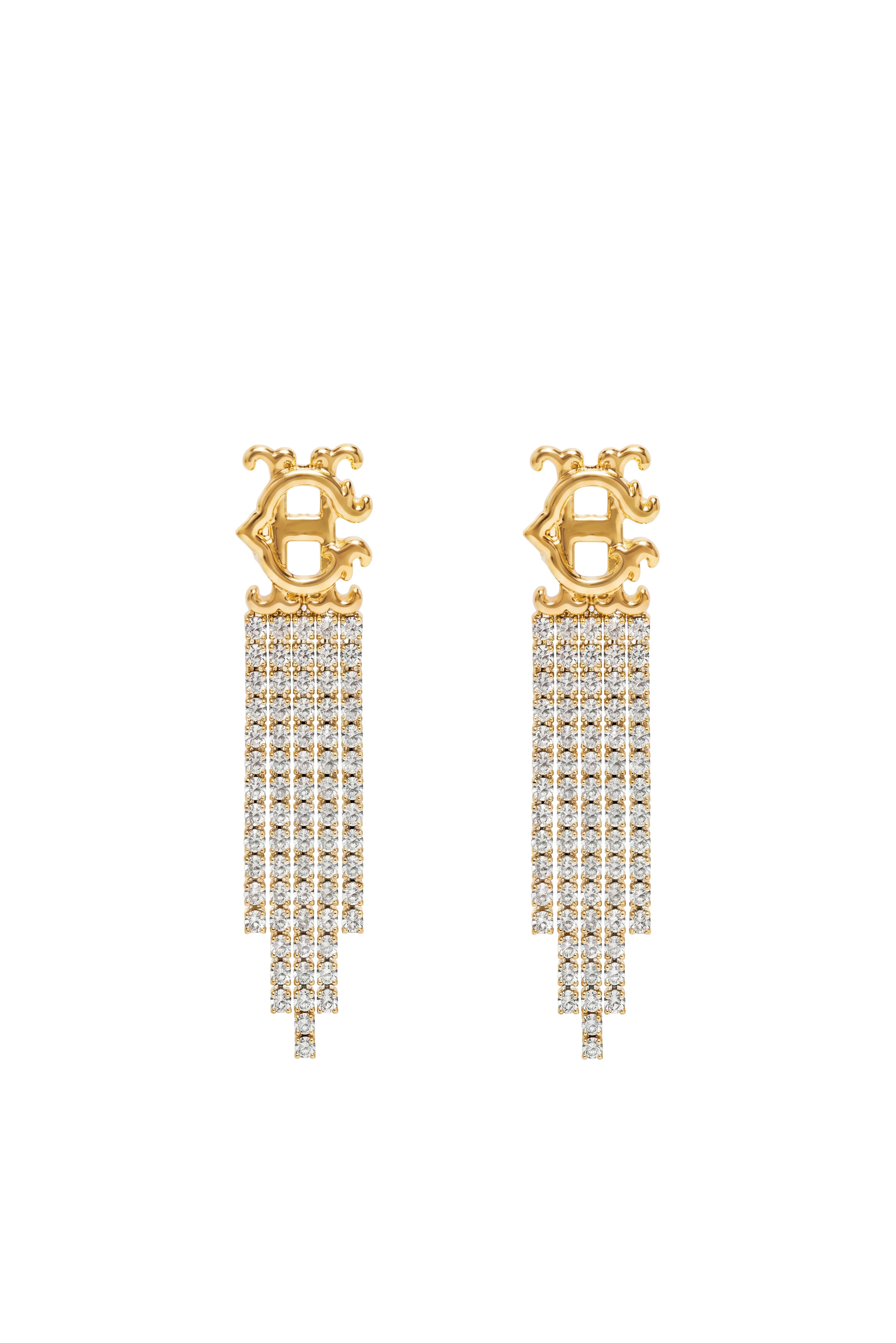 HC Tassel Earring (Crystal Gold) | Holland Cooper
