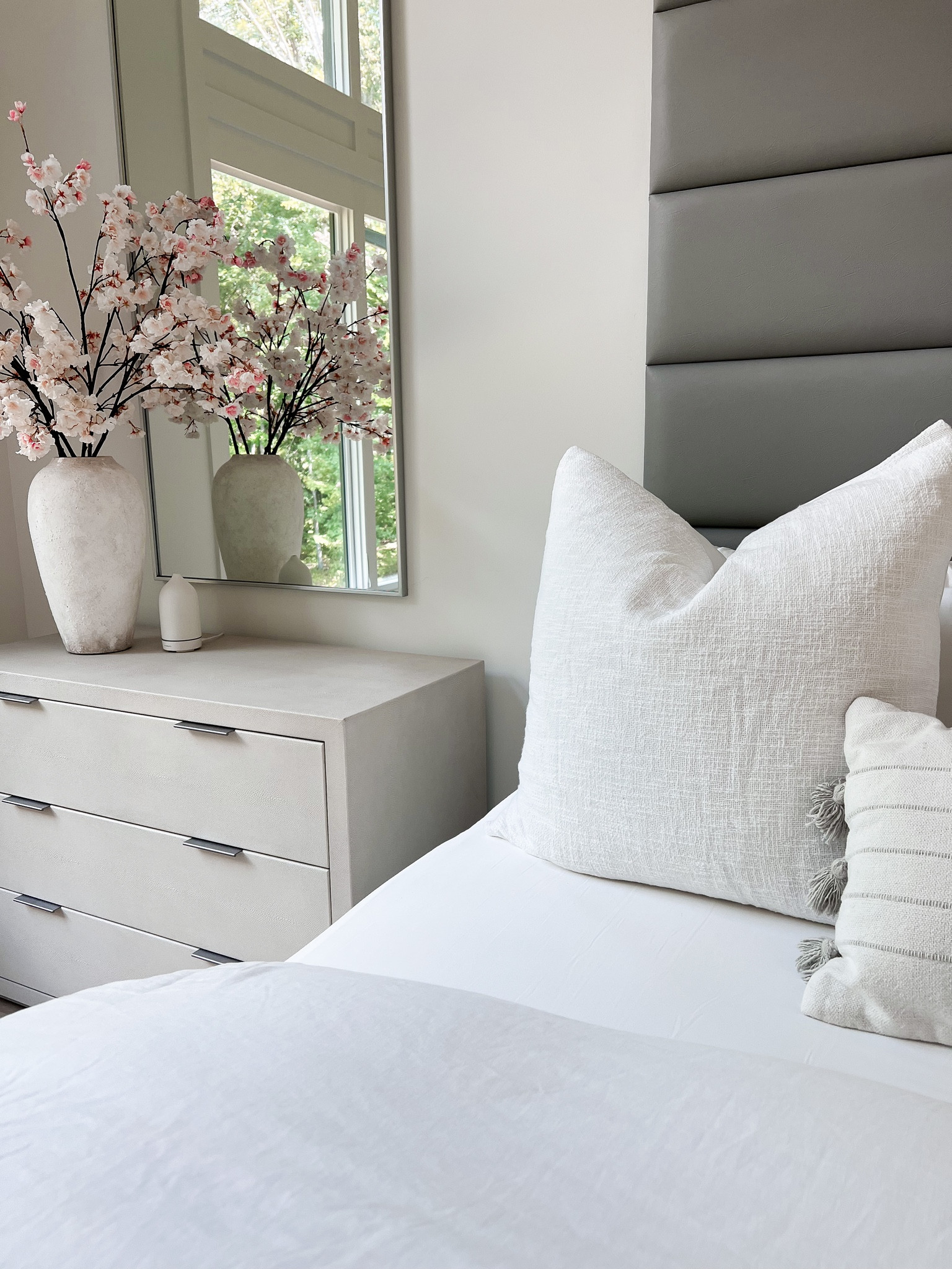 Master bedroom. White bedding. Euro shams. 26x26 euro amazon pillows 

#LTKsalealert #LTKunder50 #LTKhome