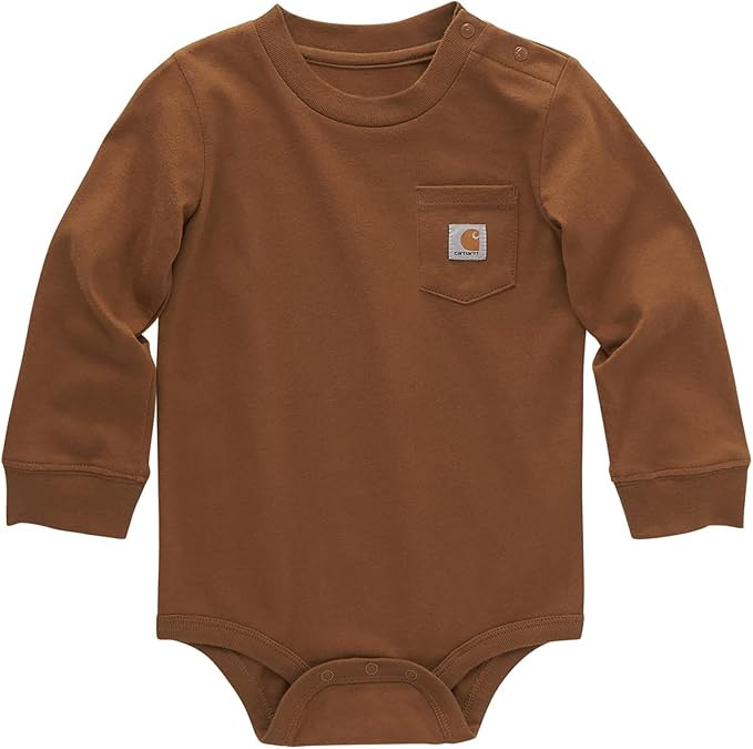 Carhartt Unisex Baby Long-Sleeve Pocket Bodysuit | Amazon (US)