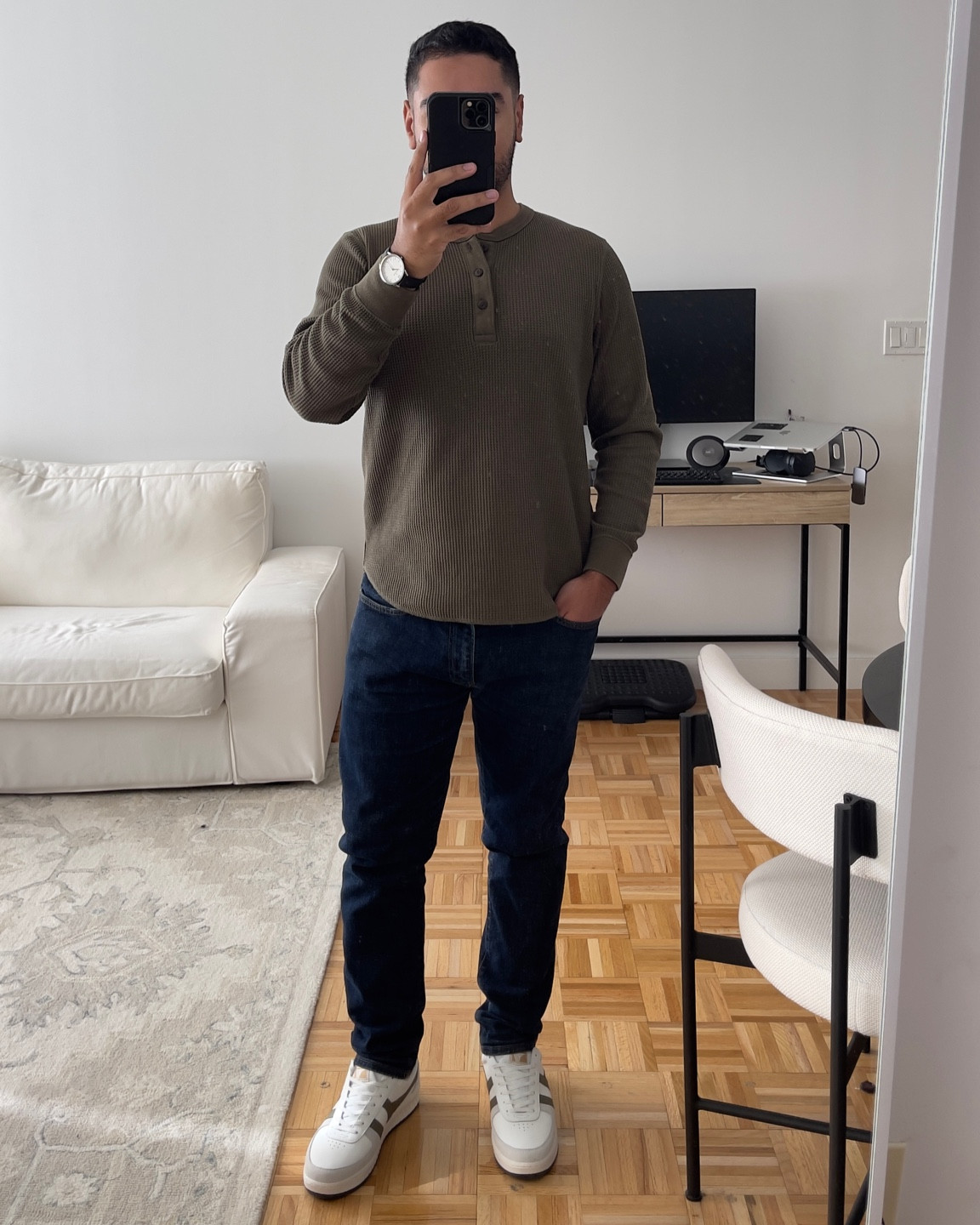 Easy everyday mens fashion casual outfit. Shirt size S (size down for more fitted look). Jeans are skinny fit 34 waist. Sneakers are size 10. 

#mensfashion #mensstyle #mensoutfit

#LTKSeasonal #LTKmens #LTKunder100