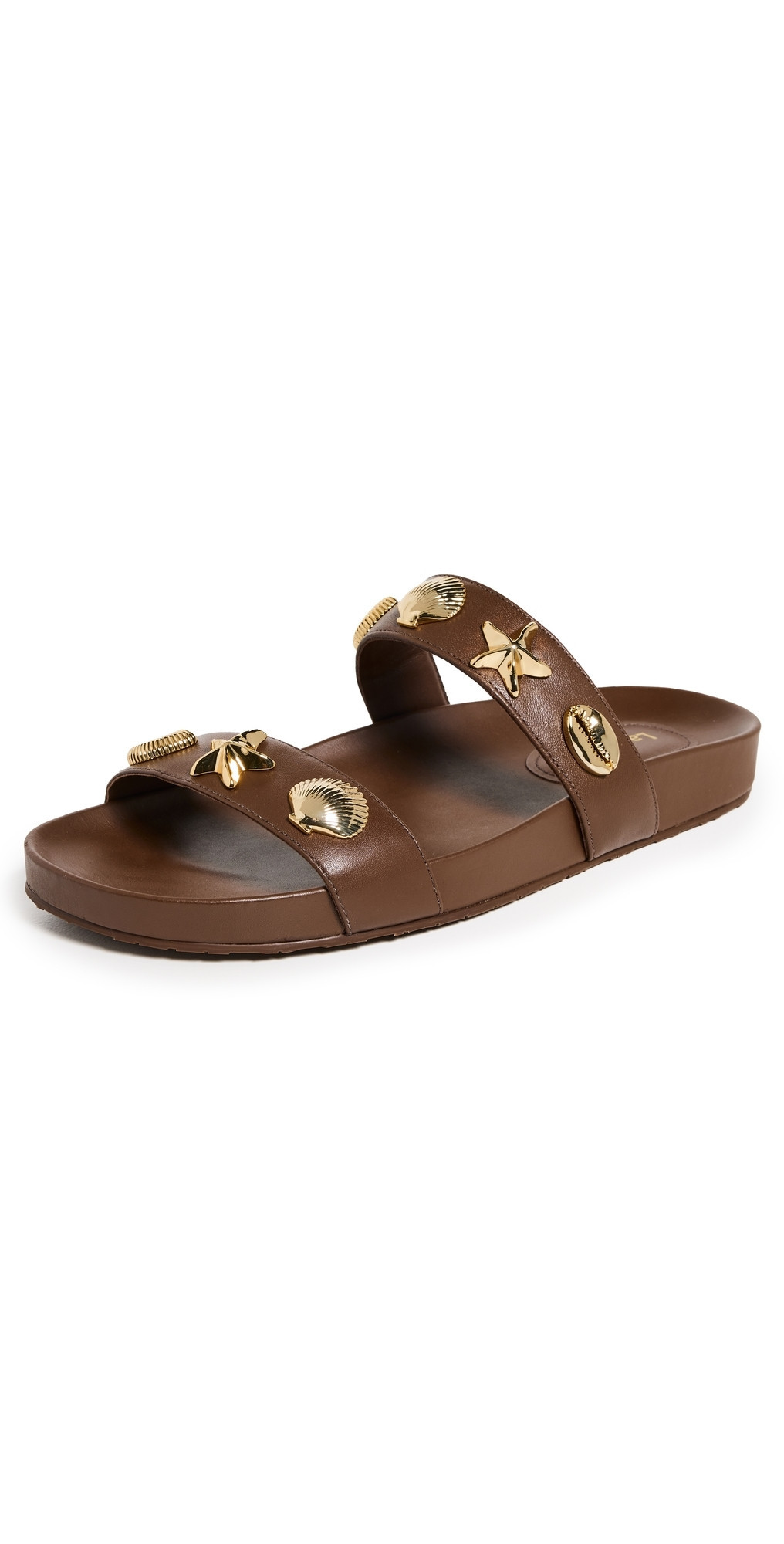 Larroudé Madison Slides Brown 5 | Shopbop