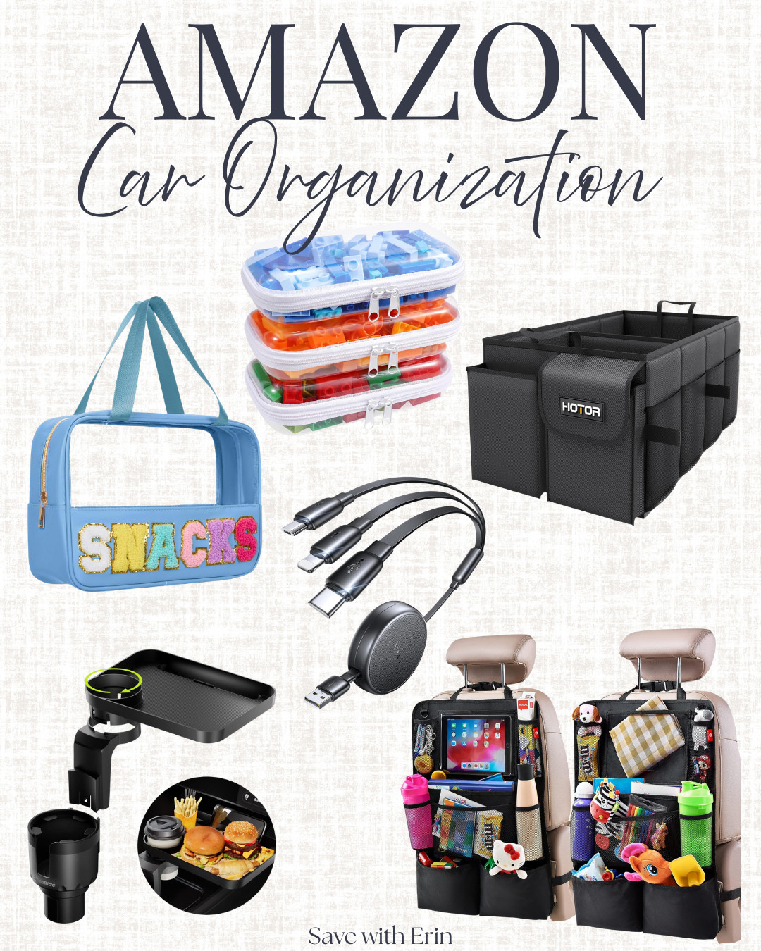 Stay organized on the go with these road trip essentials! Perfect for your car adventures. #carorganization #roadtrip #amazonfinds 

 