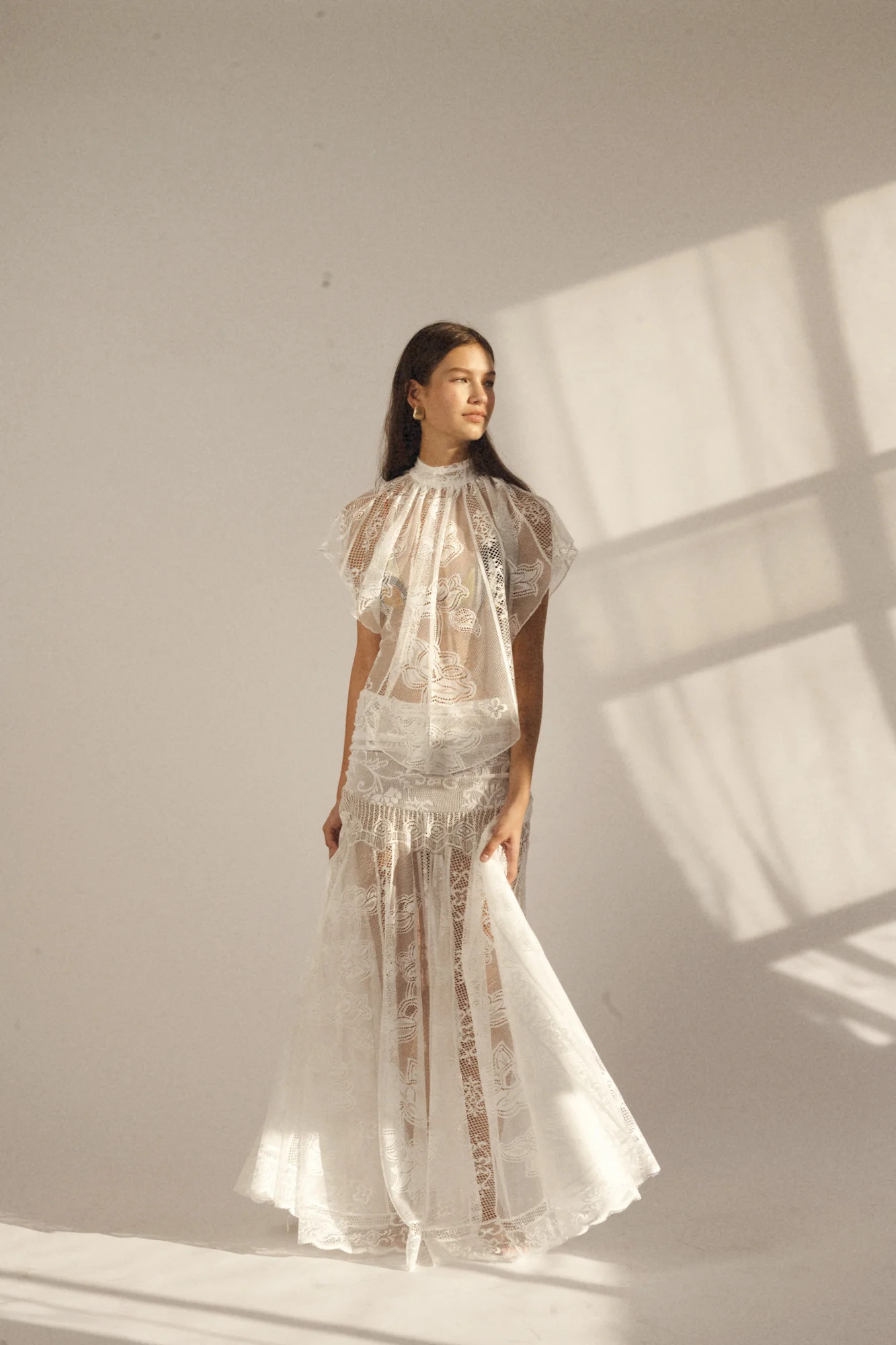 Helena Doily Top | Yellow The Label