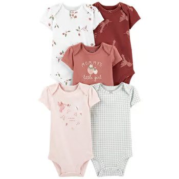 Baby Girl (NB-24M) Carter’s® 5pk. Humming Bird Bodysuits - Boscov's | Boscov's Department Stores