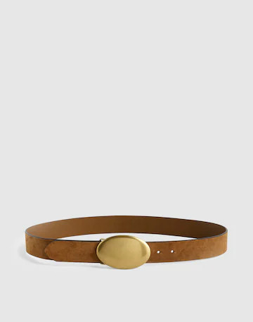 Oval-Buckle Belt in Suede | Madewell