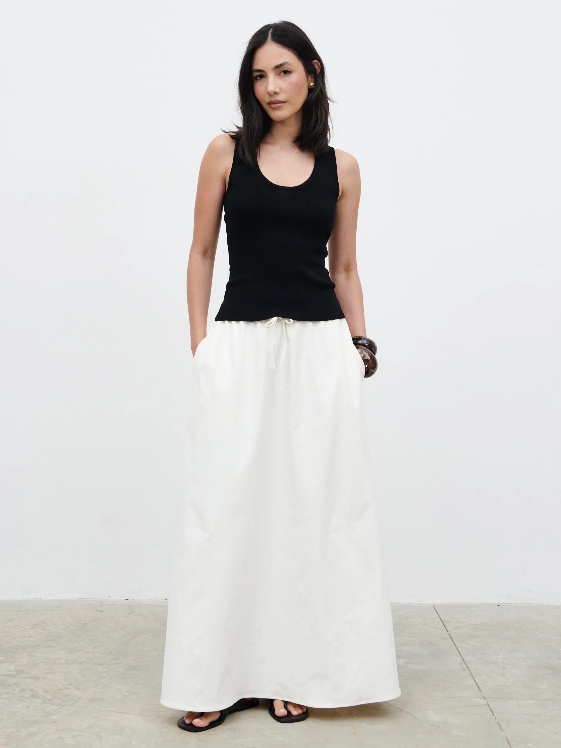 Kennedi Drawstring Maxi Skirt | Pretty Lavish (UK)
