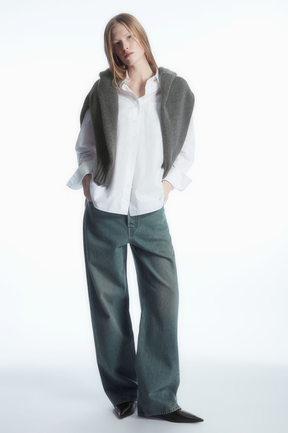 POINTED LEATHER KITTEN-HEEL LOAFERS | COS (US)