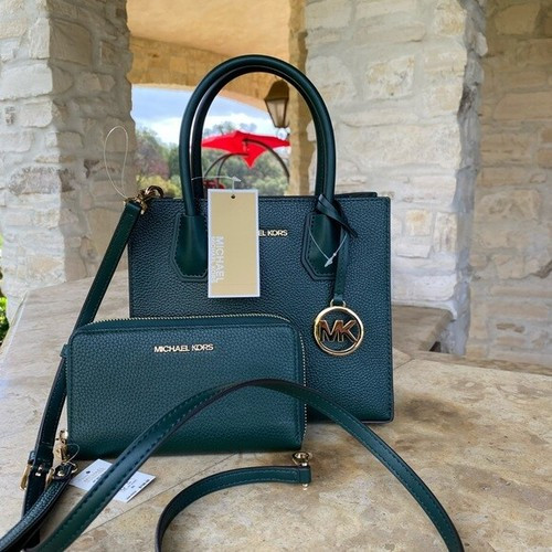 Michael Kors Mercer Medium Leather Satchel/wallet Options Racing Green MK NWT  | eBay | eBay AU