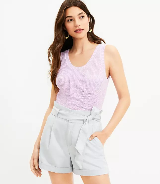 Ribbed Pocket Sweater Tank | LOFT