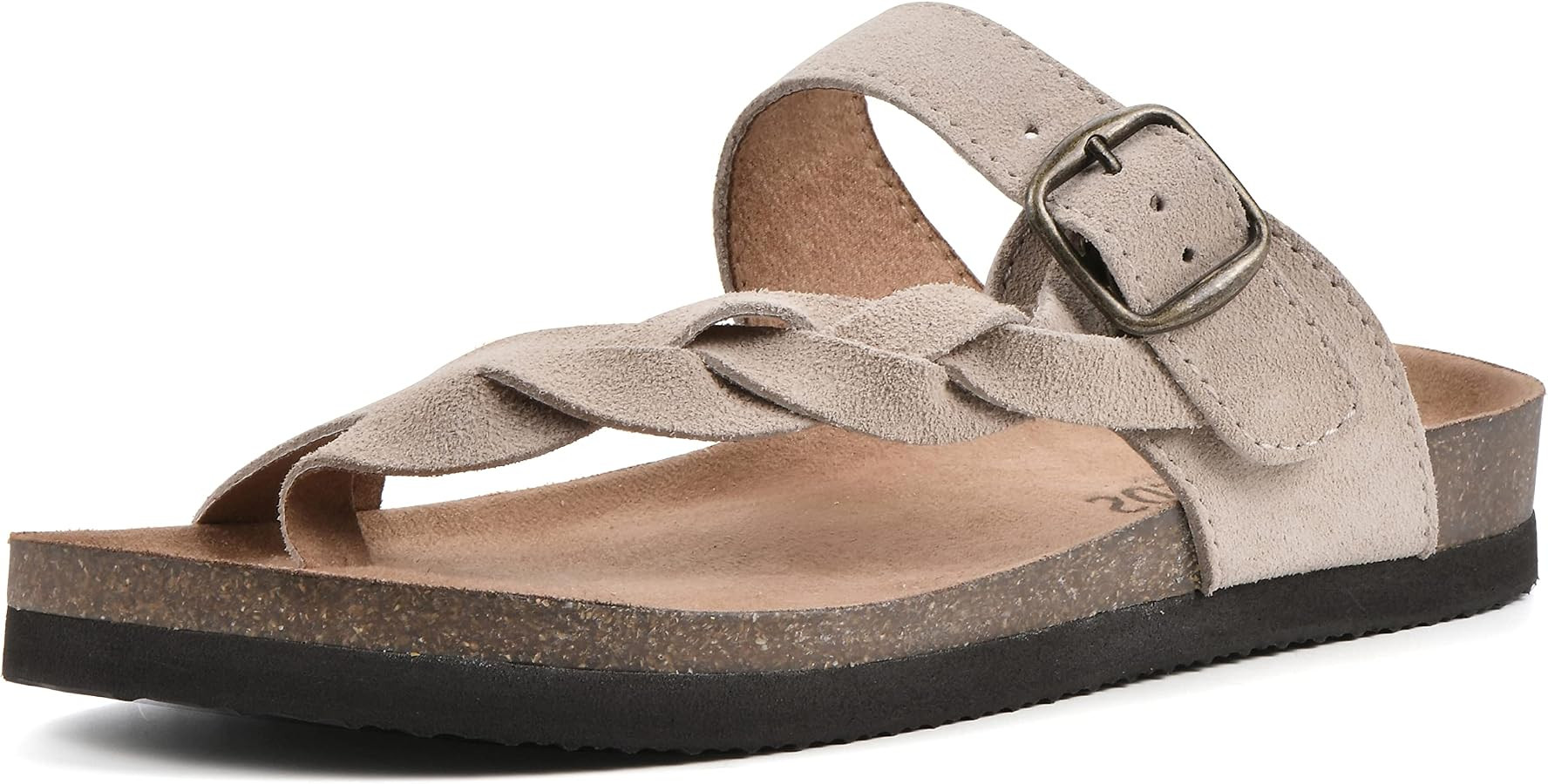 WHITE MOUNTAIN Women's Crawford Signature Comfort Molded Footbed Braided Sandal | Amazon (US)