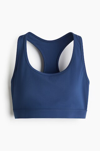 H & M - Medium Support Sports Bra with SoftMove - Steel Blue | H&M (US + CA)