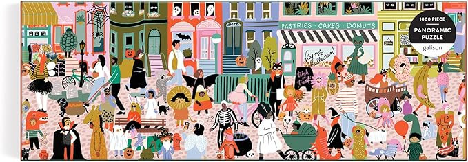 Galison Halloween Parade Fall 1000 Piece Panoramic Puzzle - Colorful and Bright Jigsaw Puzzle, Th... | Amazon (US)