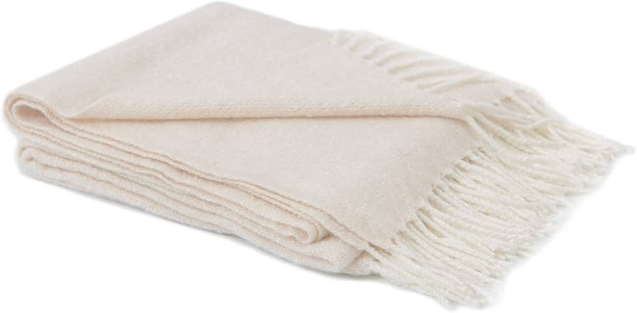 Cheer Collection Extremely Soft Knit Taupe Throw Blanket with Fringes for Couch Sofa or Bed - 50"... | Amazon (US)