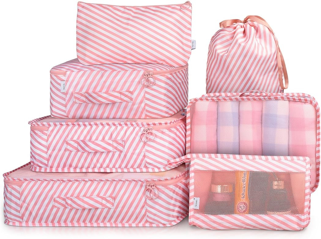 Packing Cubes, Travel Luggage Packing Organizers Set with Toiletry Bag | Amazon (US)