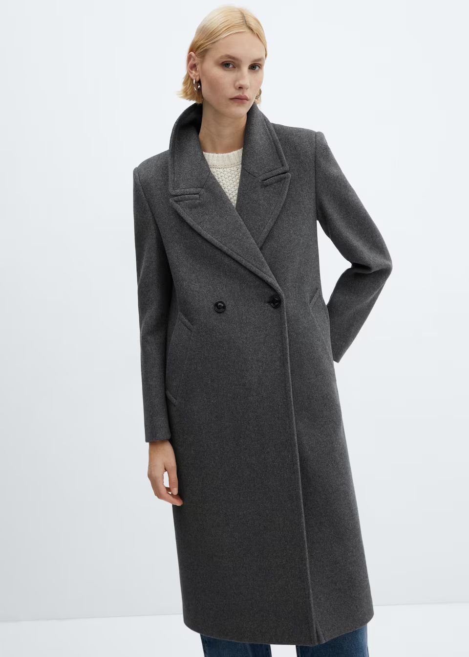 Lapels wool coat -  Women | Mango United Kingdom | MANGO (UK)