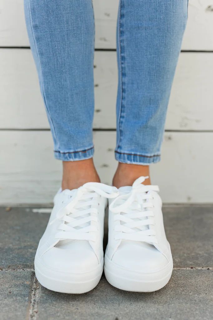 Moving Forward White Sneakers | The Mint Julep Boutique