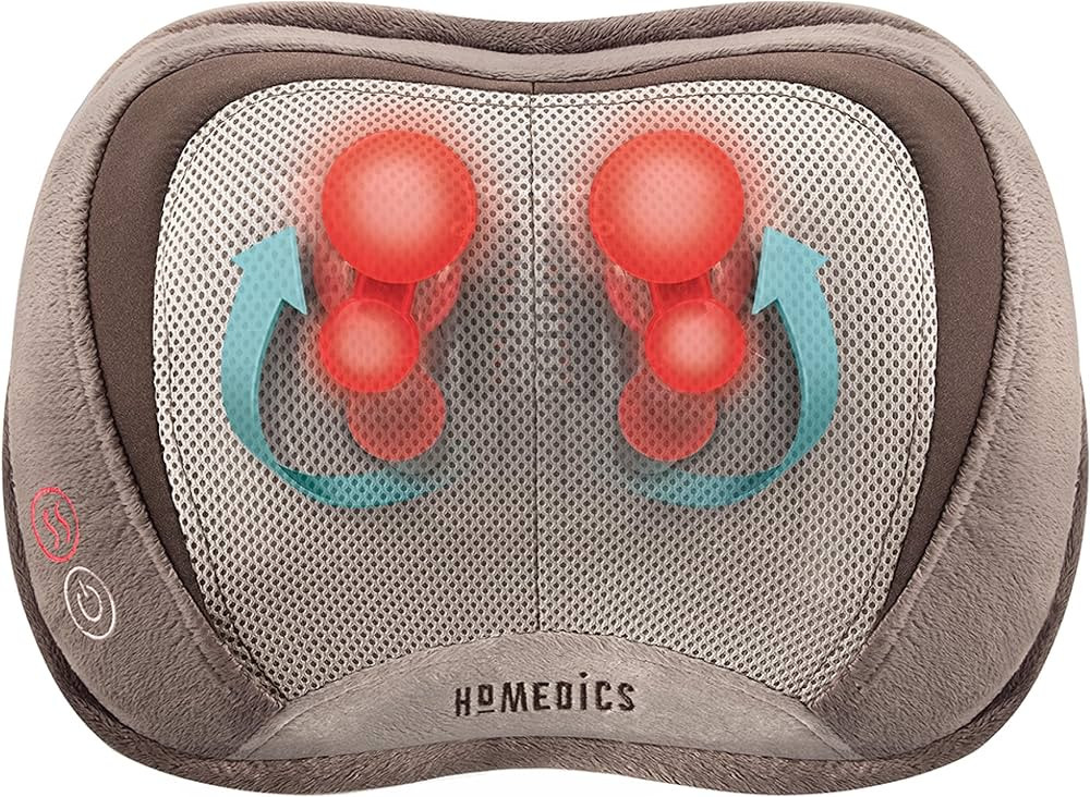 Homedics Shiatsu Back Massager with Heat, 3D Deep Tissue Massage Pillow for Neck & Shoulders, Ele... | Amazon (US)