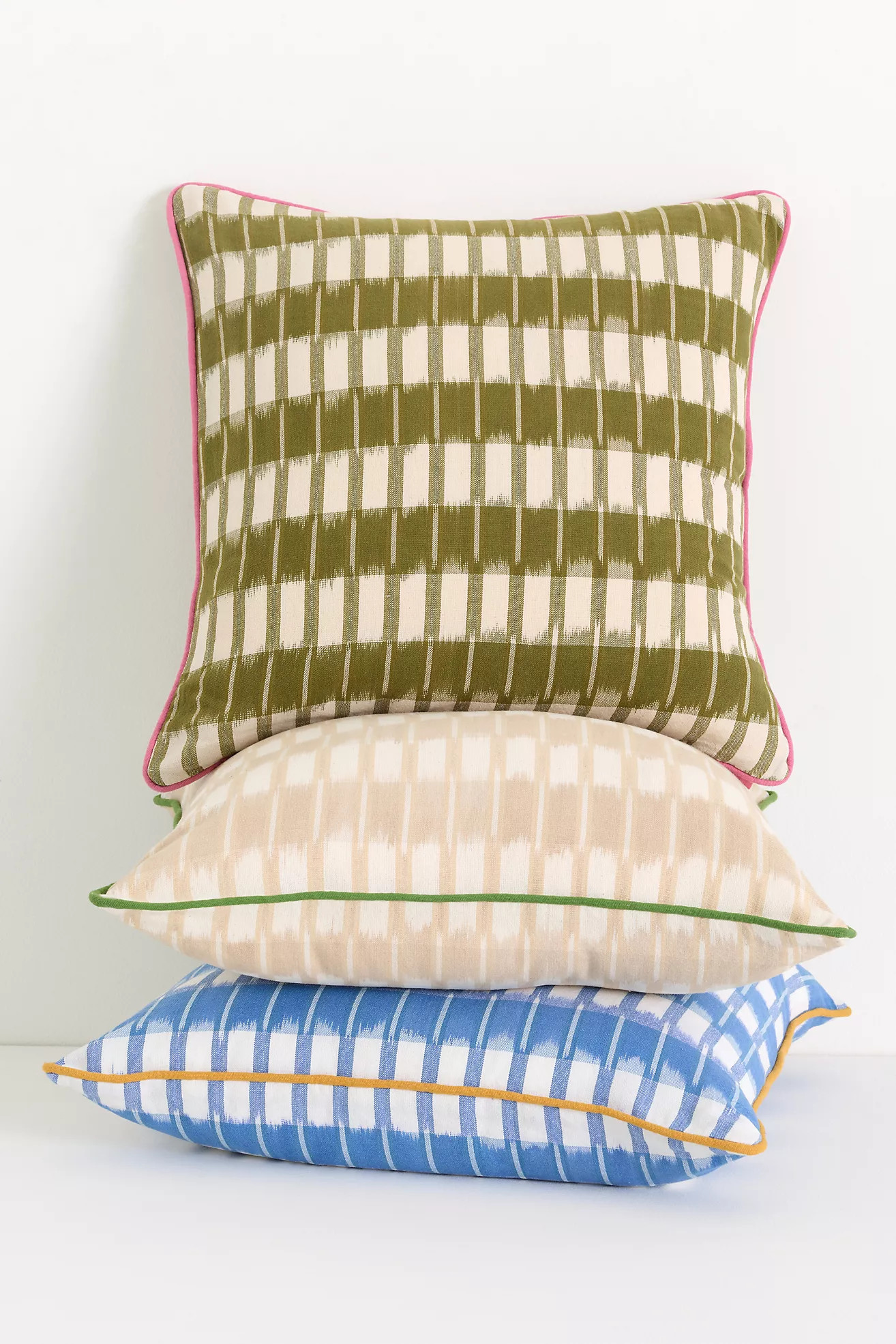 Selma Cotton Woven Ikat Pillow | Anthropologie (US)